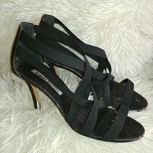 Manolo Blahnik Cork Multi-Strap Sandals